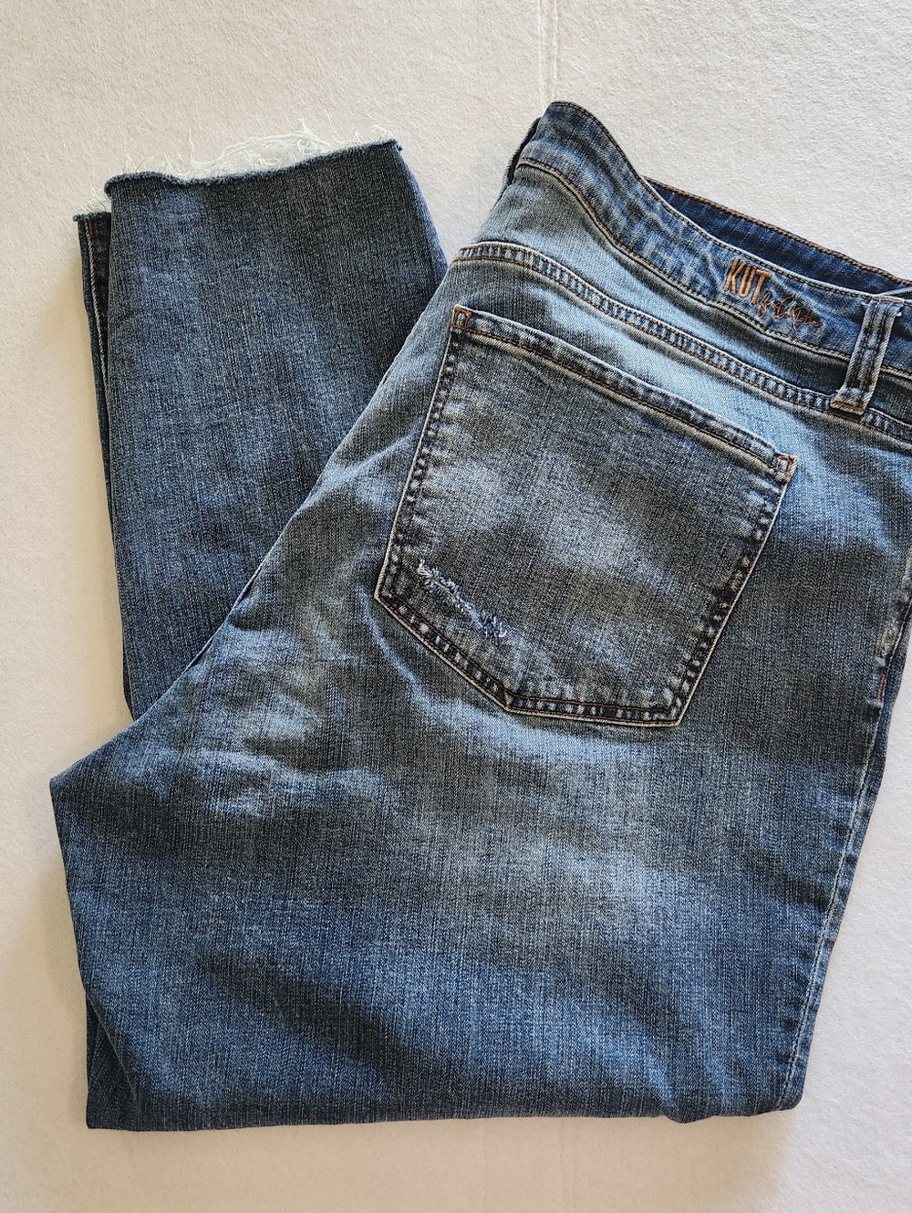 Kut From The Kloth Classic Ankle Jeans in Washed Blue Size 16w - Picture 5 of 13